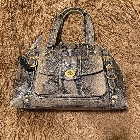 VTG COACH Limited Edition 1993 Hampton Miranda Python Satchel Handbag 11089 - Picture 1 of 6